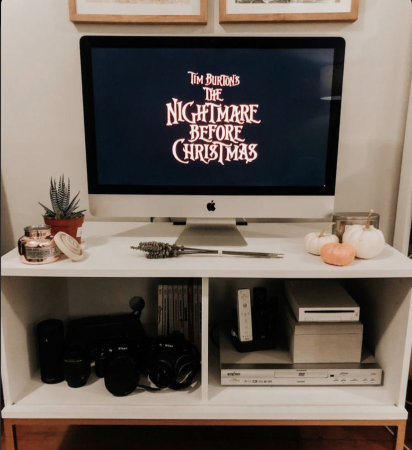 Get cozy and enjoy Halloween movie classics like Tim Burton’s “Nightmare Before Christmas.”