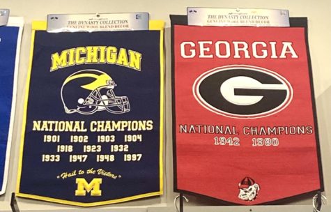 Texas Christian University, University of Michigan, University of Georgia and Ohio State are playing in the college football playoffs. 
