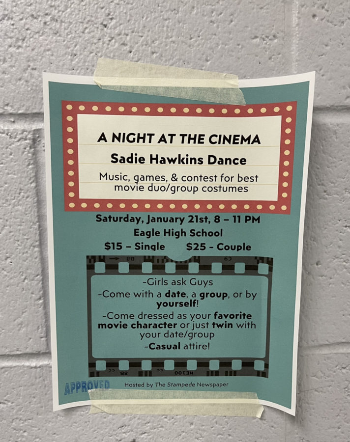 For the first time in years, the Eagle High “Stampede” Newspaper is putting on a Sadie Hawkins dance. It is a great way for students to get out and have fun with their friends. 