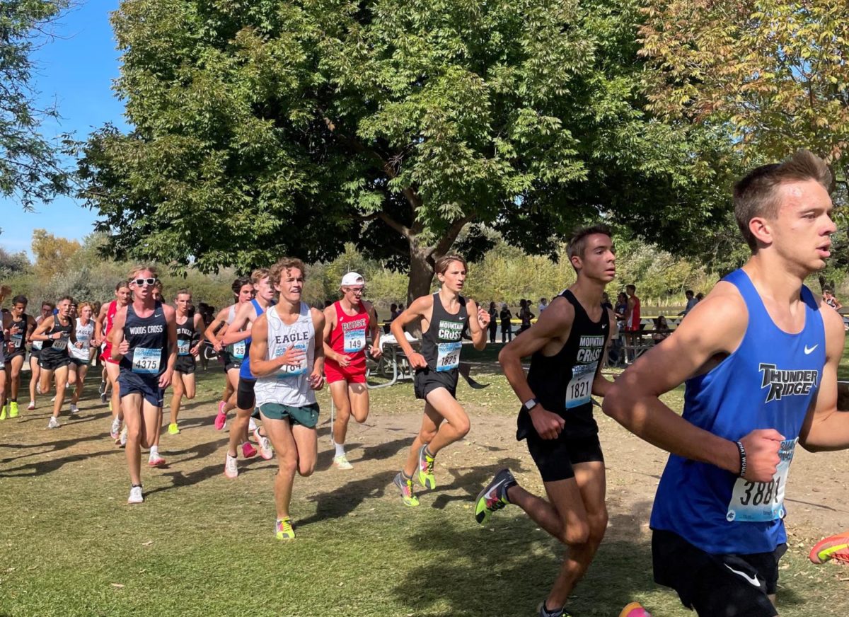 Cross country runners push themselves hard in order to break their previous times. Runners of all ages in high school compete to beat the next person in front of them. 