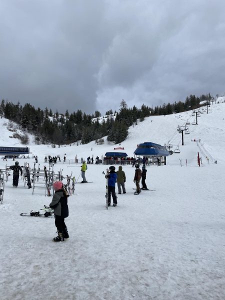 Eagle High students and families spent a snow day up at Bogus Basin Ski Resort on April 16, 2022. Both skiers and snowboarders ride together even with the ongoing debate about which is better.