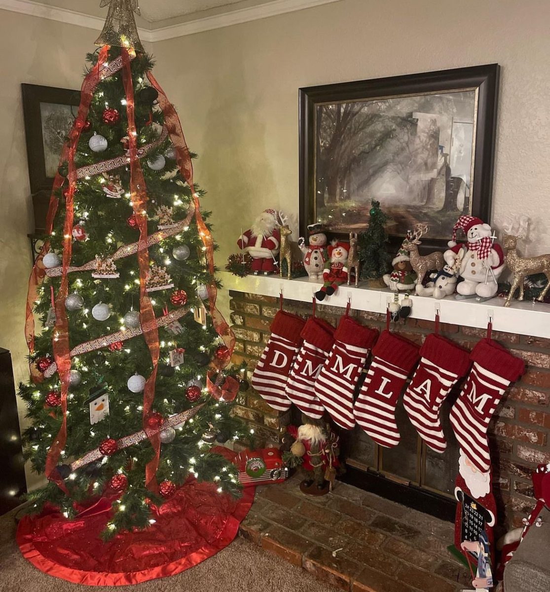 A decorated Christmas tree is perfect to sit by while watching a classic Christmas movie. Being warm, cozy, sipping hot cocoa, and watching Christmas movies. 
