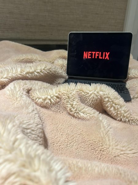 Whether watching movies with company or not, a cozy movie set up is perfect for a night in. Many will watch on different streaming platforms, as well as different TVs and computers. 