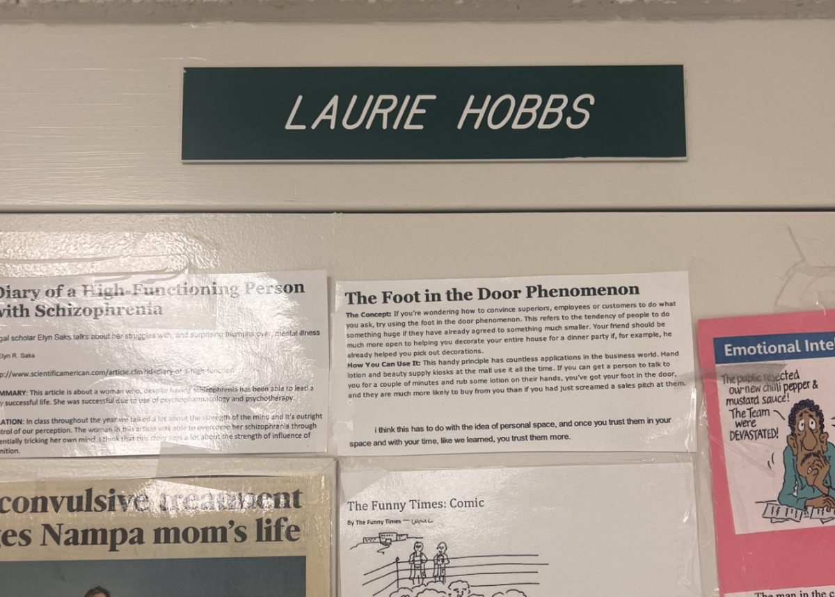 Teacher Laurie Hobbs is a psychology and history teacher, who is a dedicated teacher and who loves her classes.  