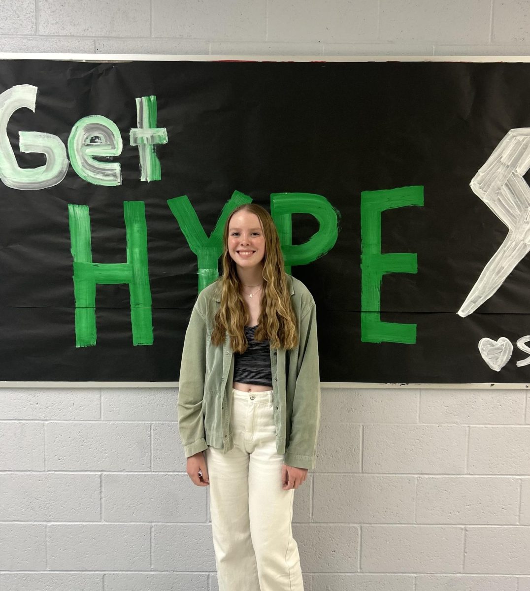 Junior Belle Emerson poses for a picture during her Spanish 4 class at Eagle High. This class is part of her associate’s degree that she will graduate high school with through Boise State. 