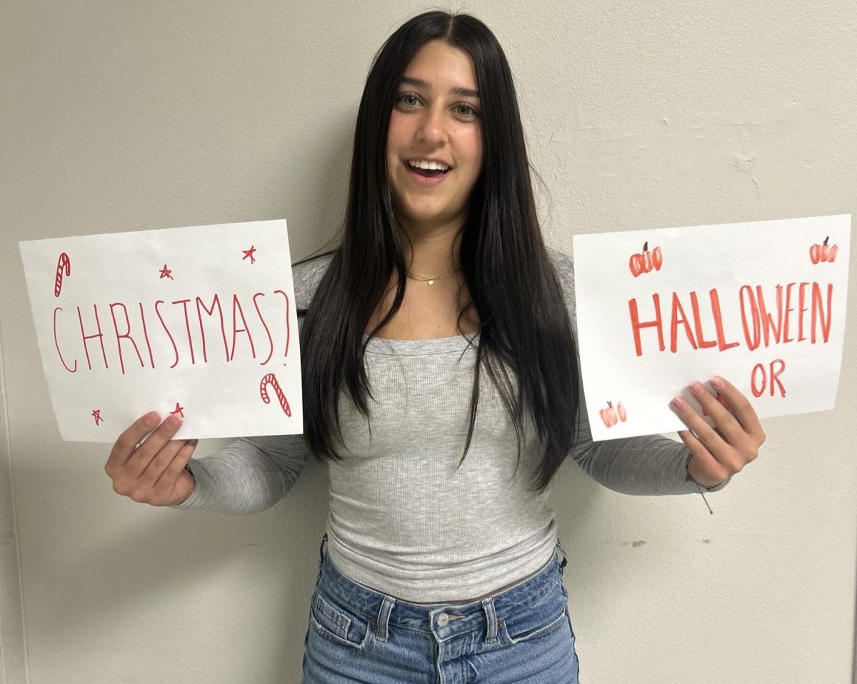 Junior Alaina Tiner debates if “The Nightmare Before Christmas” is more of a Christmas or Halloween movie. She personally thinks that it is a Halloween movie after she watched it a couple of times.