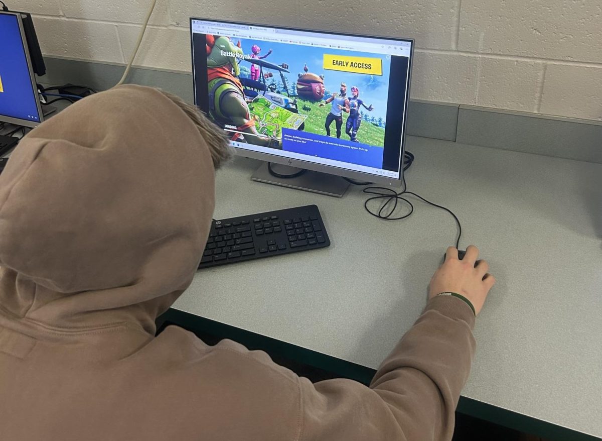 Senior Lucas Boockholdt plays the popular game Fortnite. He reminisces on all the good memories it brings back from his childhood.