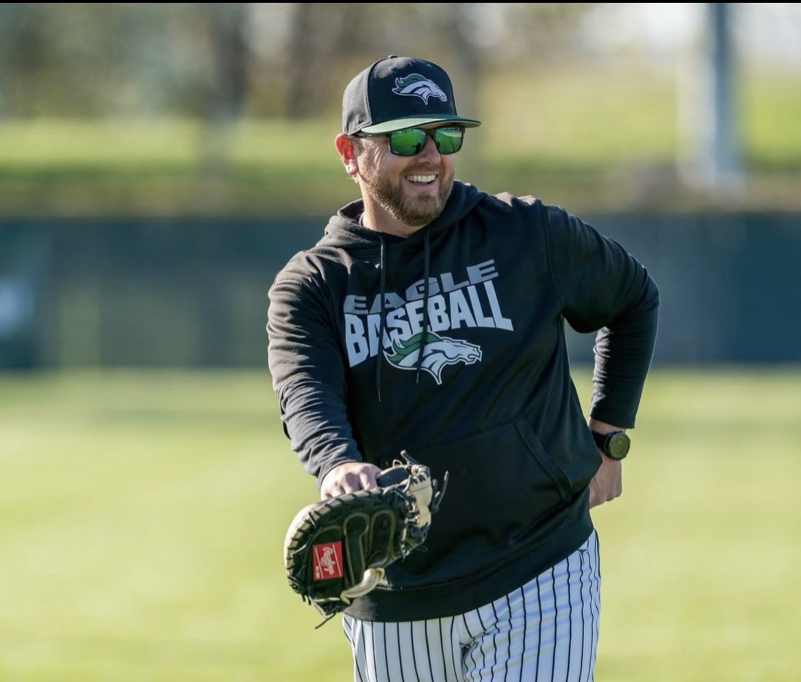 Varsity assistant baseball coach Jason Haines coached at Eagle High in the 2024 season along side varsity baseball head coach Scott Deck. Eagle High will deeply miss Haines and everything he did for the baseball program. 