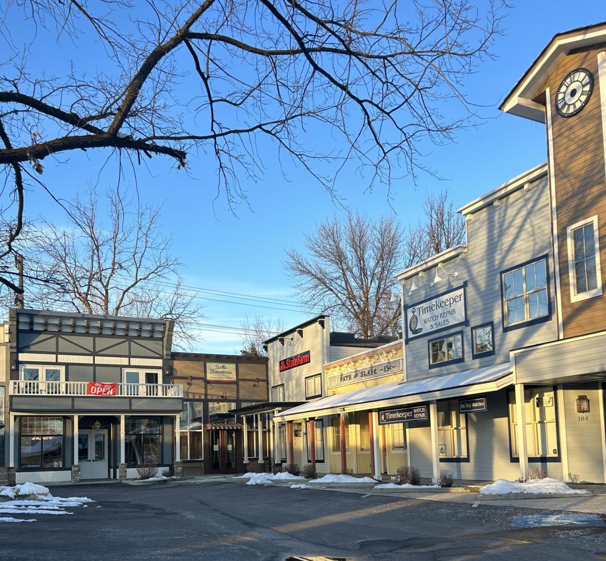 Downtown Eagle has historically had a vintage look to the buildings. Recently, these vintage buildings have been redone and, due to the growing population in Eagle, new buildings have been added. The gentrification of downtown Eagle has been controversial, especially to citizens who have lived in Eagle for a long time. 