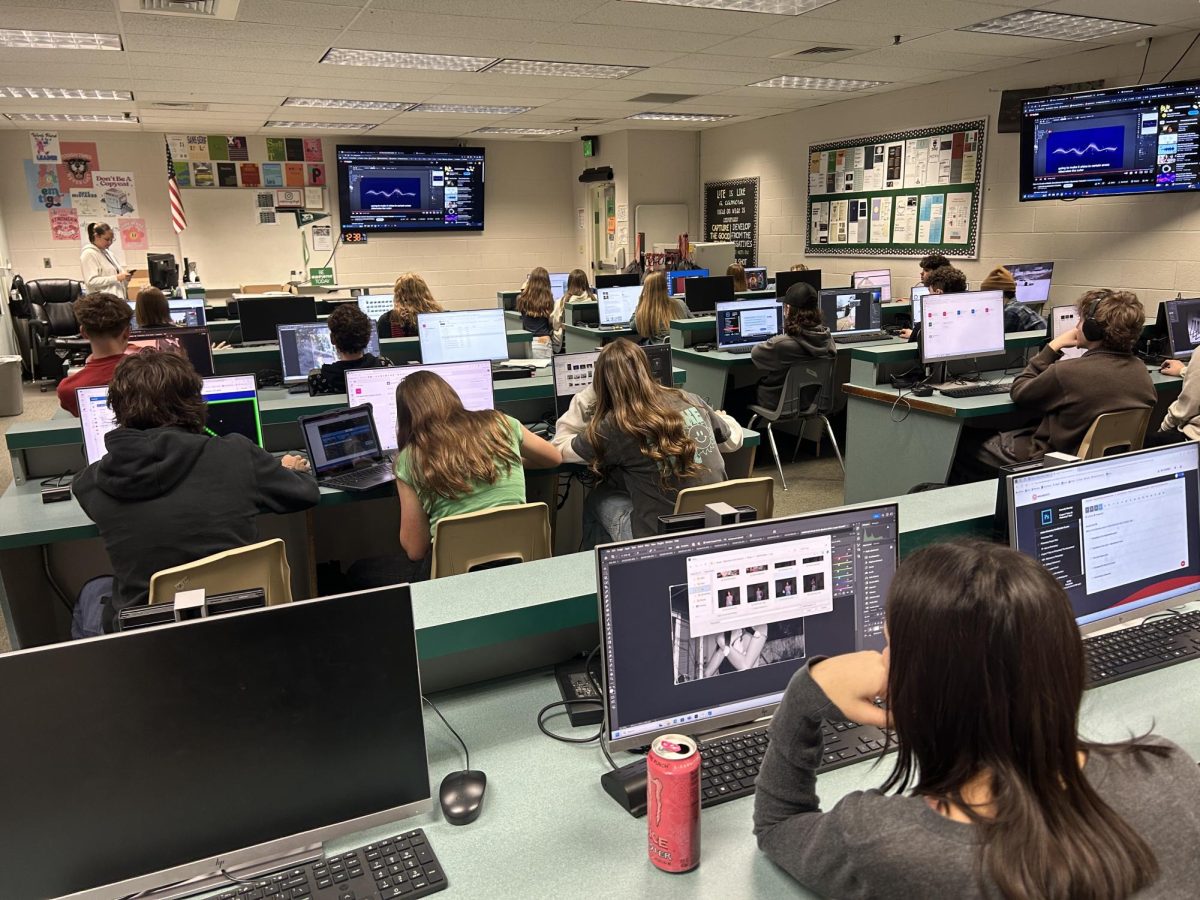 Next year, Graphic Design III is coming to Eagle High. Currently, there is Graphic Design I and II. This class will be taught by teacher Taylor Damon. 