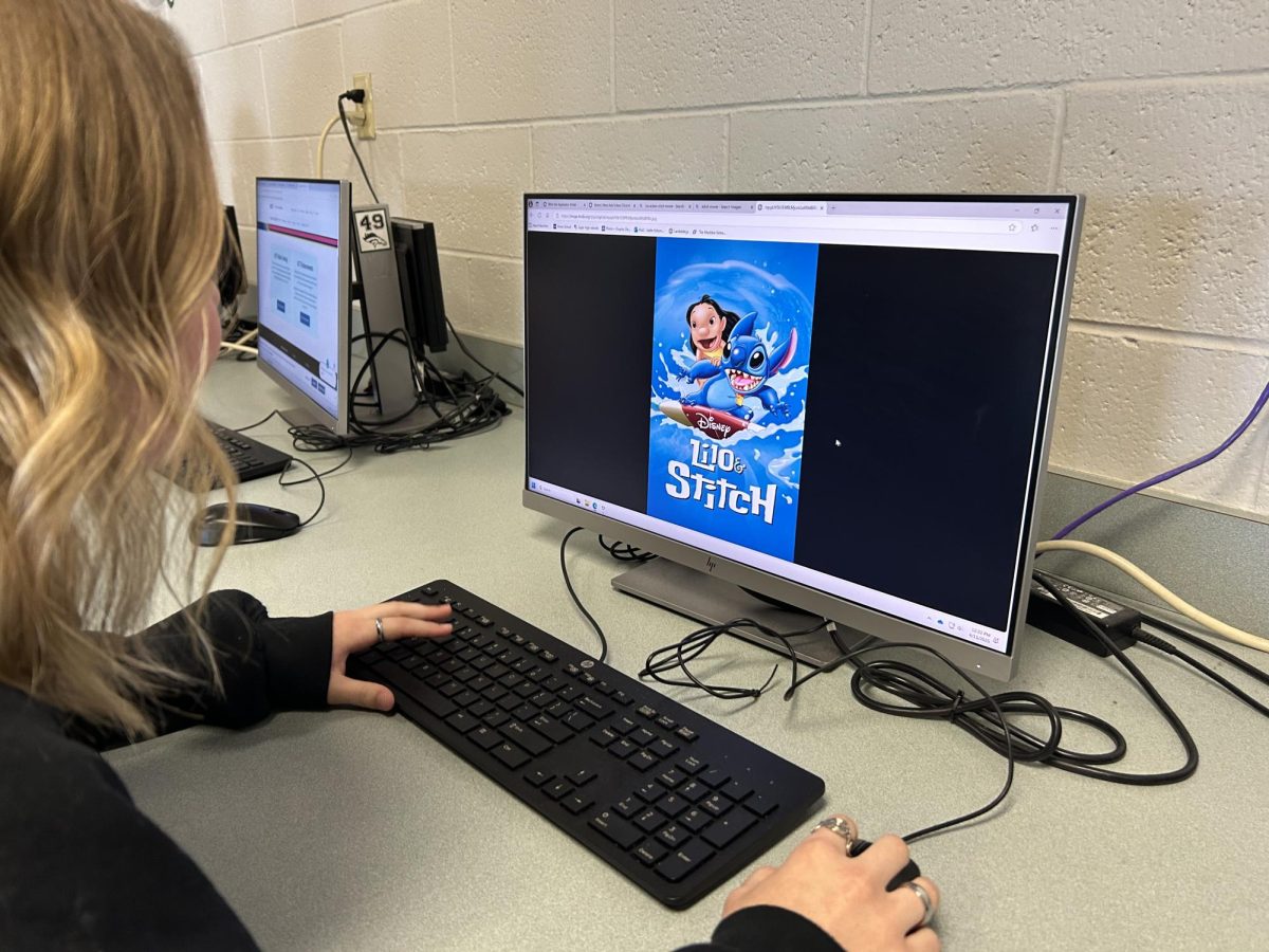 Sophomore Sadie Kelson patiently waits for an announcement regarding the live action “Lilo and Stitch” film. She enjoys watching new movie releases with friends and family.