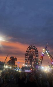 Eagle High students enjoyed the Western Idaho Fair that took place on Aug. 15-24 in Garden City. The fair was open until 11:00p.m., allowing people to admire the sunsets from Ferris wheel. Crowds flooded throughout the grounds to wait patiently in line for rides.