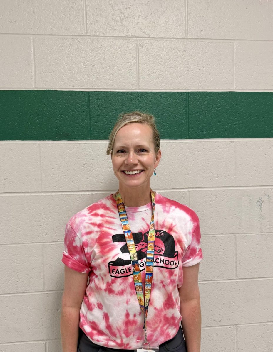 Teacher Julie Shelton spreads positivity and shares her motto, “Be the hero of your own story” throughout Eagle High. Shelton has a lot of passion for travel, physical well being and education.