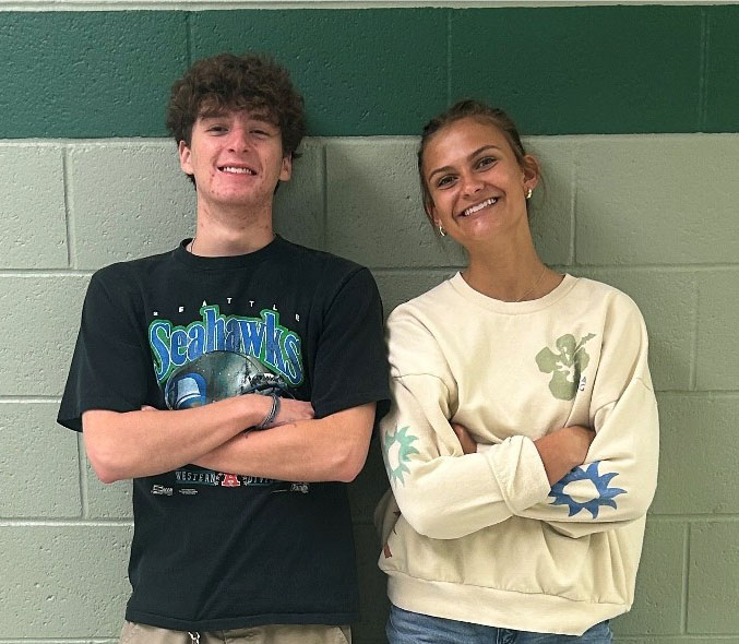 Senior co-presidents Ray Gauthier and Sarah Kemp try to bring their positive light to the Student Council classroom and strive to uplift those around them. They look forward to getting to know the new Stuco members this year. 