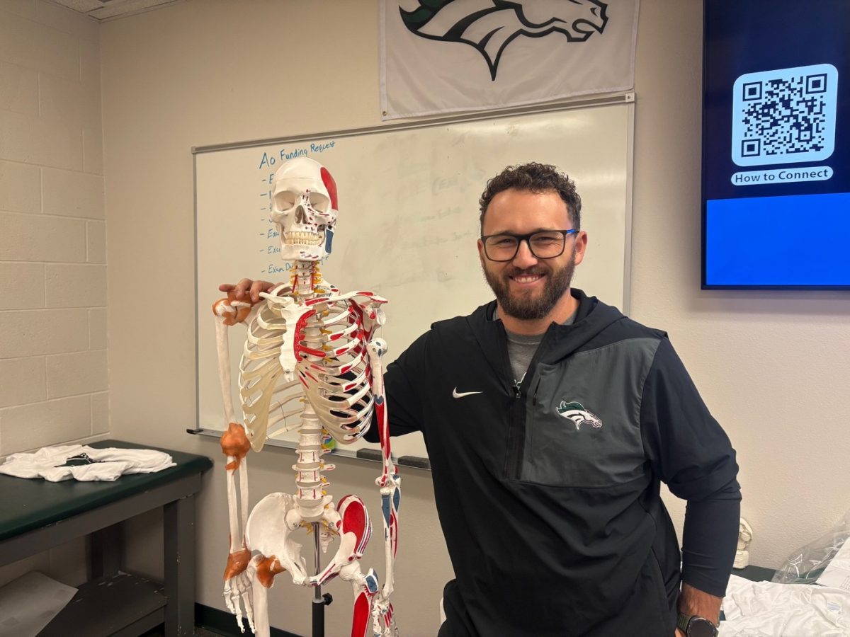 HOSA is run by teachers Nicholas Brunker, pictured above, and Tara Kishpaugh. They dedicate much time into what they do for the club.  