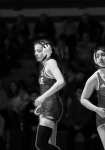 Sophomore Shelby Butler wins the dual against Nampa High for the Eagle High wrestling team. She now trains for the upcoming wrestling season. 