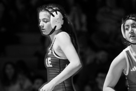 Sophomore Shelby Butler wins the dual against Nampa High for the Eagle High wrestling team. She now trains for the upcoming wrestling season. 
