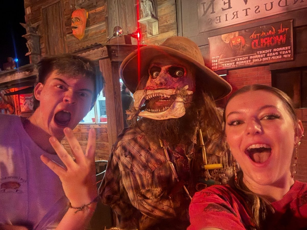 The Haunted World is a popular activity to do for many Idaho teens. Seniors Delaney Heiner and Owen McCurry visited on Sept. 20.  