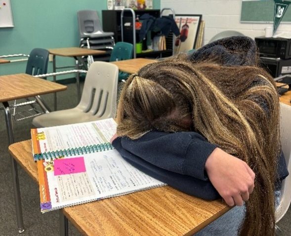 Junior Kyla Labrum feels no motivation in the winter to get work done. Winter is when she notices her grades declining the most compared to other times in the school year.