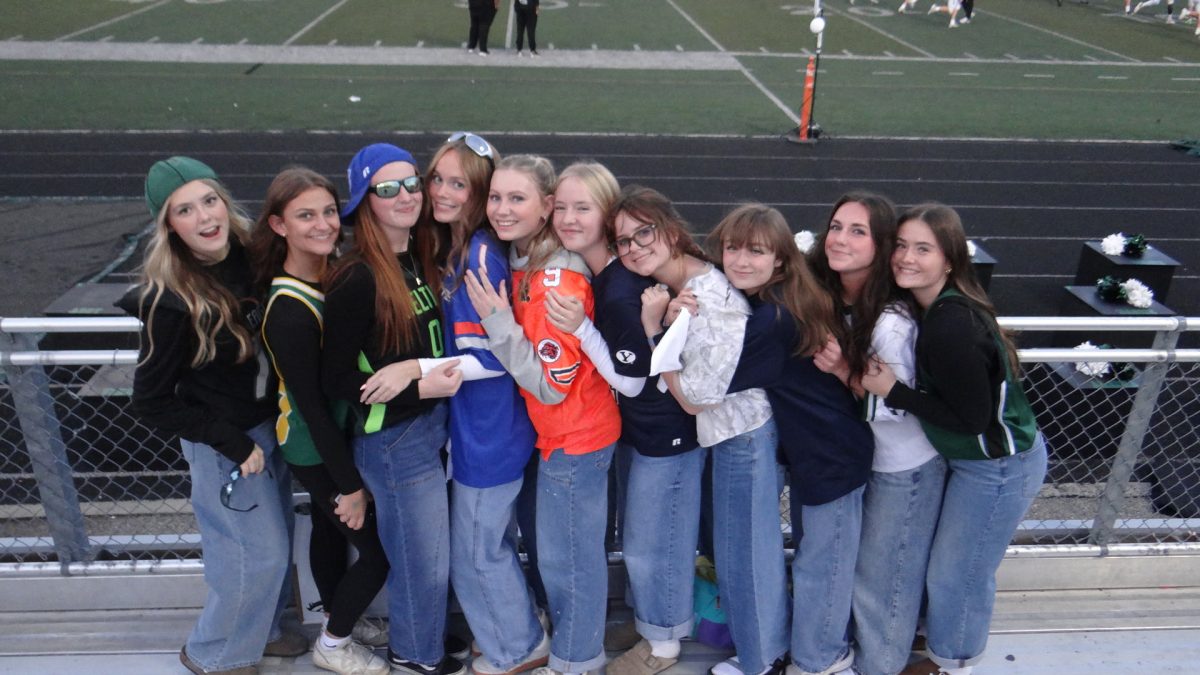 Eagle High students dressed up for the districts football game in their favorite jerseys on Friday Oct. 29. The school spirit was strong and the students were excited to be there supporting the team. 