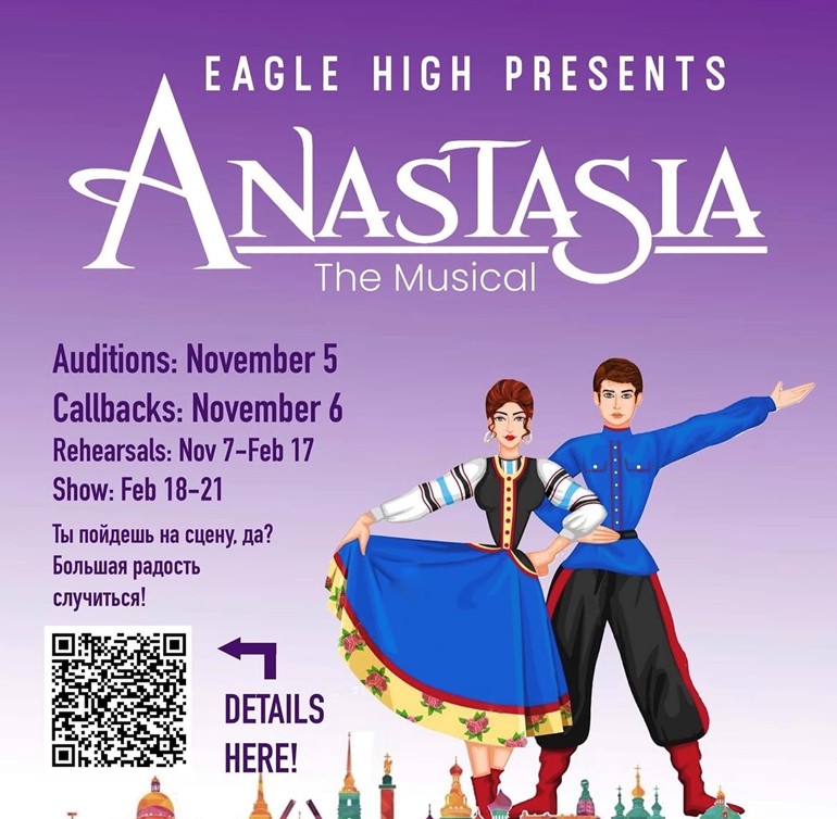 The drama club prepares to raise the curtain on ‘Anastasia.’ The show takes place in February, so the actors have plenty of time to prepare.