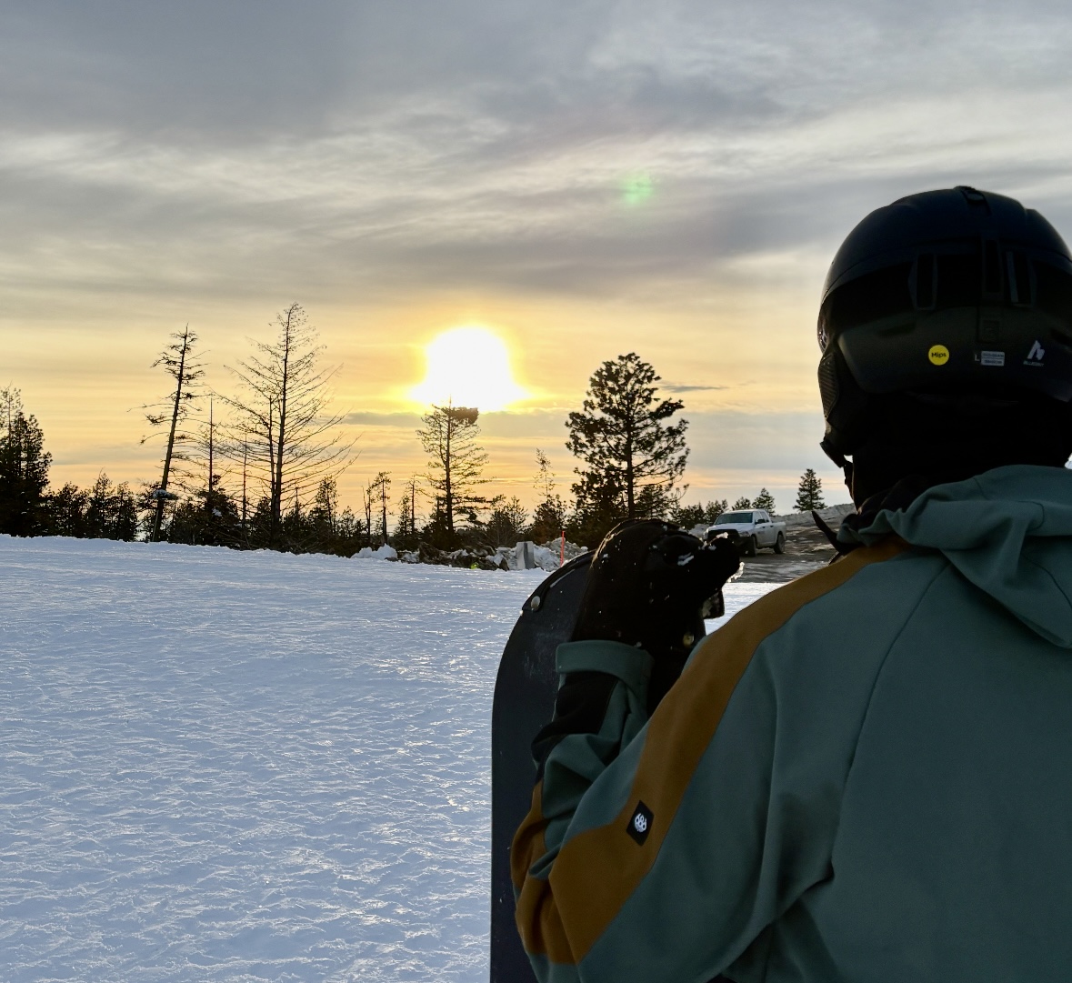 Senior Matthew Hergenreder believes that Bogus Basin is the best place to ski and snowboard. Last season, Hergenreder enjoyed watching sunsets from the resort.  