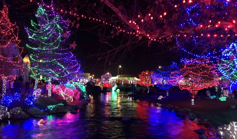 Fun holiday traditions vary, but lights remain a vibrant tradition. Caldwell, Idaho decorates their town square to look like a winter wonderland.