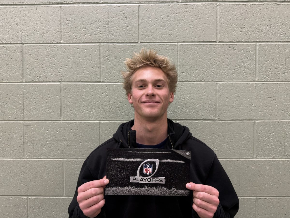 Senior Casey Hulse is an avid NFL fan. He, just like many other students, is very excited to see how the NFL playoffs go. 