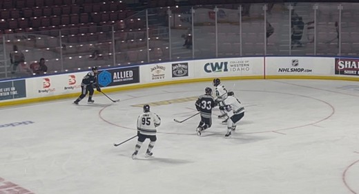 Horse Bear Hockey plays with pride as the two schools unite as one on the ice. The team attempts to score the winning goal.  