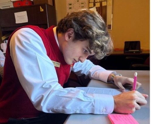 Senior Kristian Fusco has dedicated a significant amount of time when it comes to studying. He prioritizes learning material, making flashcards and using Quizlet.