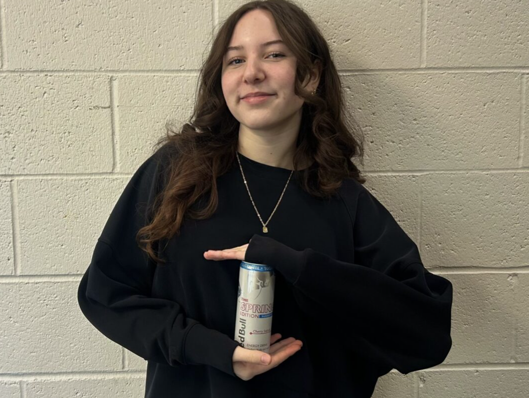 Sophomore Alexandra Irwin shows her love of the newly released Redbull energy flavors. She consumes caffeine almost every day and enjoys the fun colors, flavors and choices.  