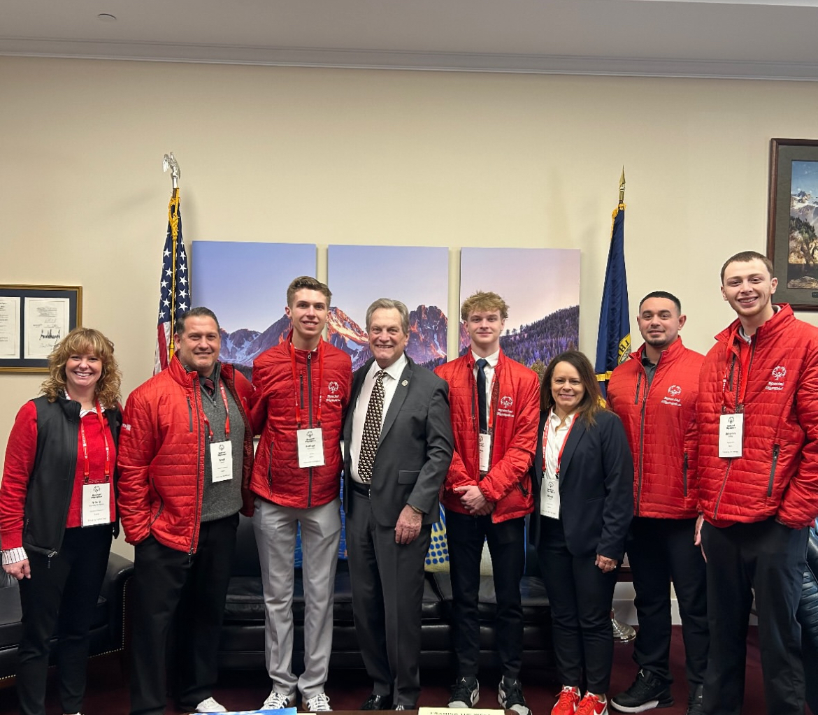 The Idaho Delegation had many meetings in preparation for their big trip to Washington, DC. In one of their meetings, they got to speak with Idaho Senator Mike Simpson.