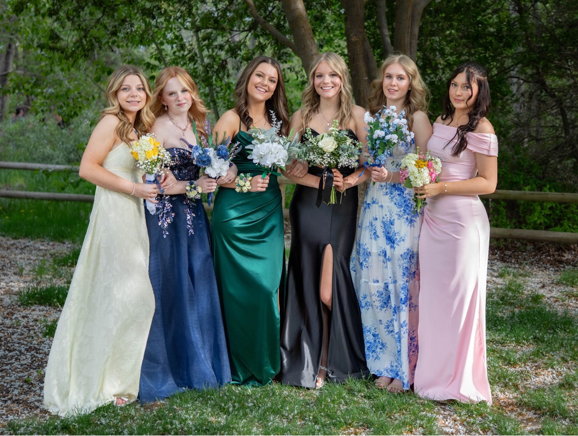 Seniors Brielle Berg, Jasmine Searles, Delaney Heiner, Payton Keller, Katie Wilkinson and Aubrey Gettman went to their junior year prom in April 2025. There are many different places to get prom dresses. With so many options to choose from, it can be hard to find the right dress.  