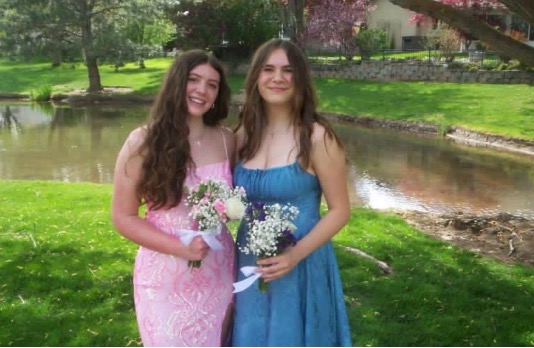 Senior Haley Allen and senior Caitlyn Bonine had a great time with their friends at their junior prom. They’re both excited to wear a new dress this year and make more memories at their last ever prom.